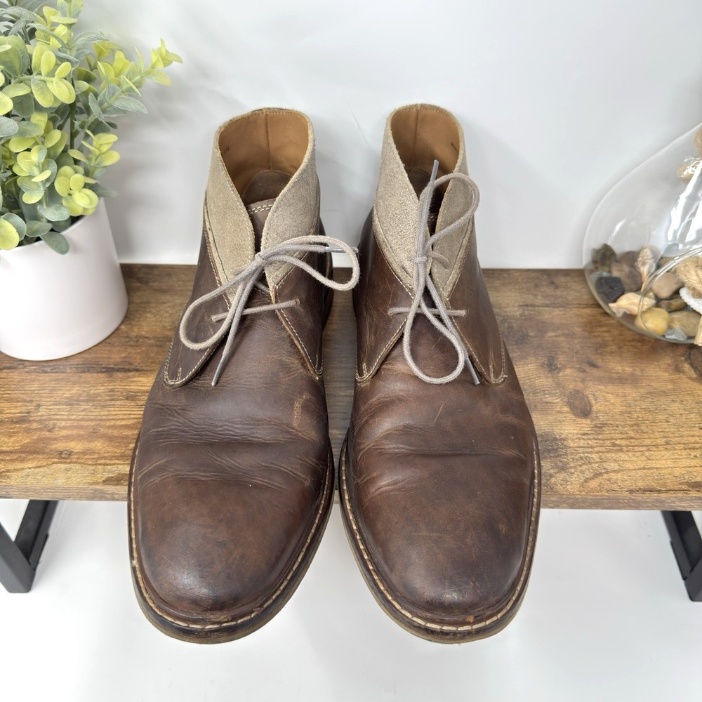 Cole Haan Men's Size 8.5 M Suede Welt Chukka Brown Leather C24533 Ankle Boots